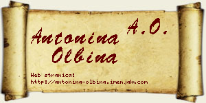 Antonina Olbina vizit kartica